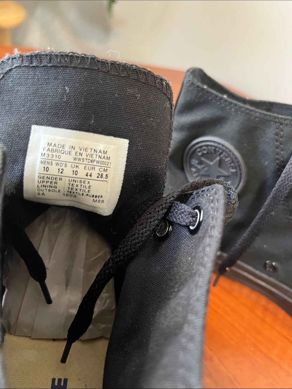 Converse All Star High Top Monochrome Sneakers Black - Picture 2 of 12